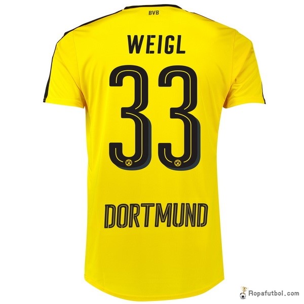 Camiseta Borussia Dortmund Replica Primera Ropa Weigl 2016/17 Amarillo